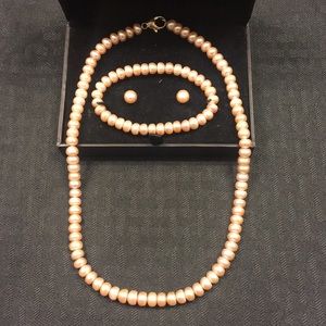 Honora Necklace, Bracelet + Earring Pearl Set
